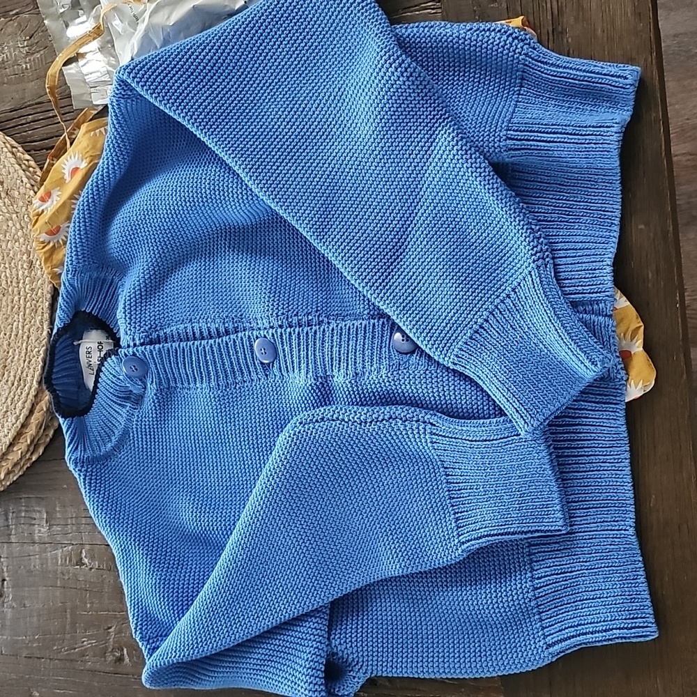NWT Block Shop Textiles X L'Envers Hilma Cardigan Bluebird Medium - Picture 2 of 4